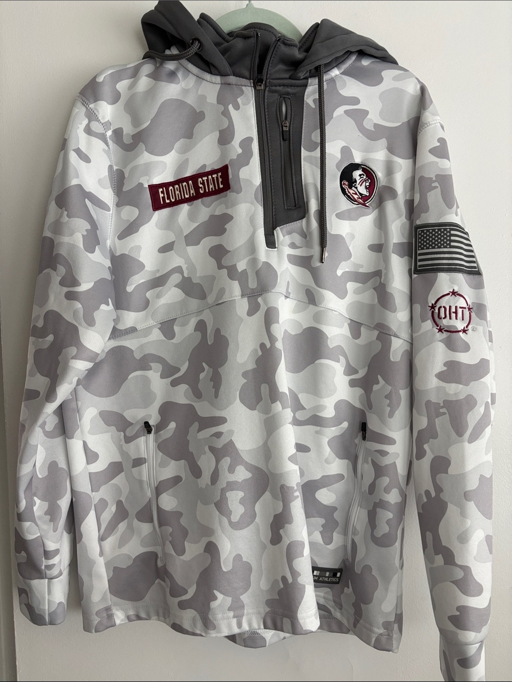 Florida State White & Gray Camo Pullover Hoodie- NWOT - Men or Women’s